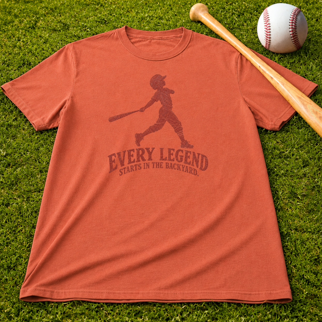 Adult Unisex "Every Legend Starts in the Backyard" Garment-Dyed T-shirt