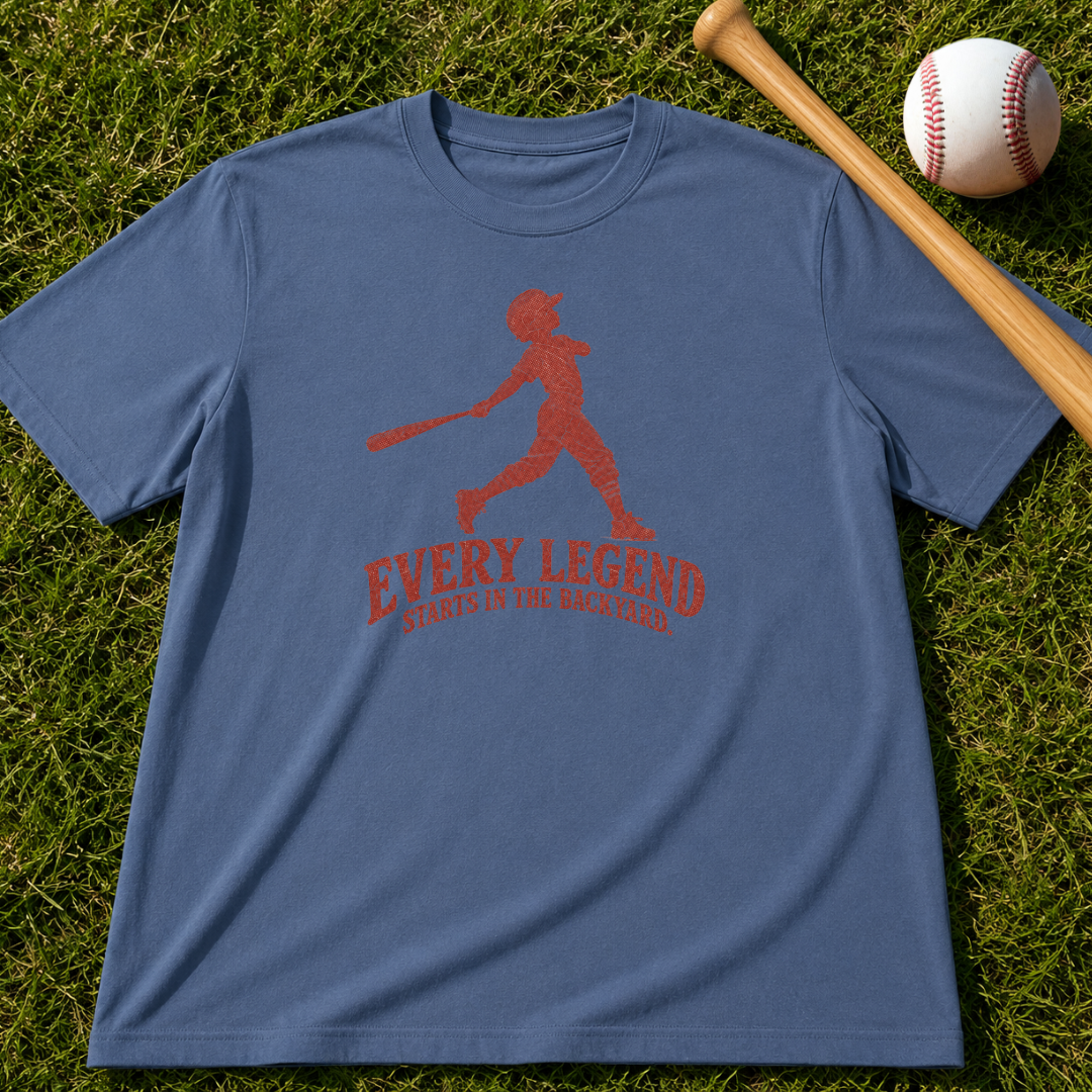 Adult Unisex "Every Legend Starts in the Backyard" Garment-Dyed T-shirt
