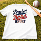 Kids Baseball Tee - "Baseball is the Bestest Sport" Vintage Graphic